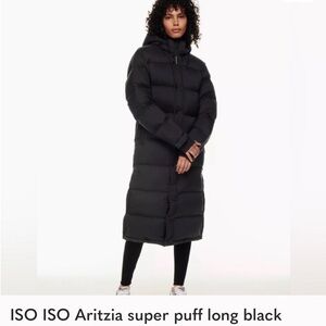 Aritzia Super Puff Long Coat in Black